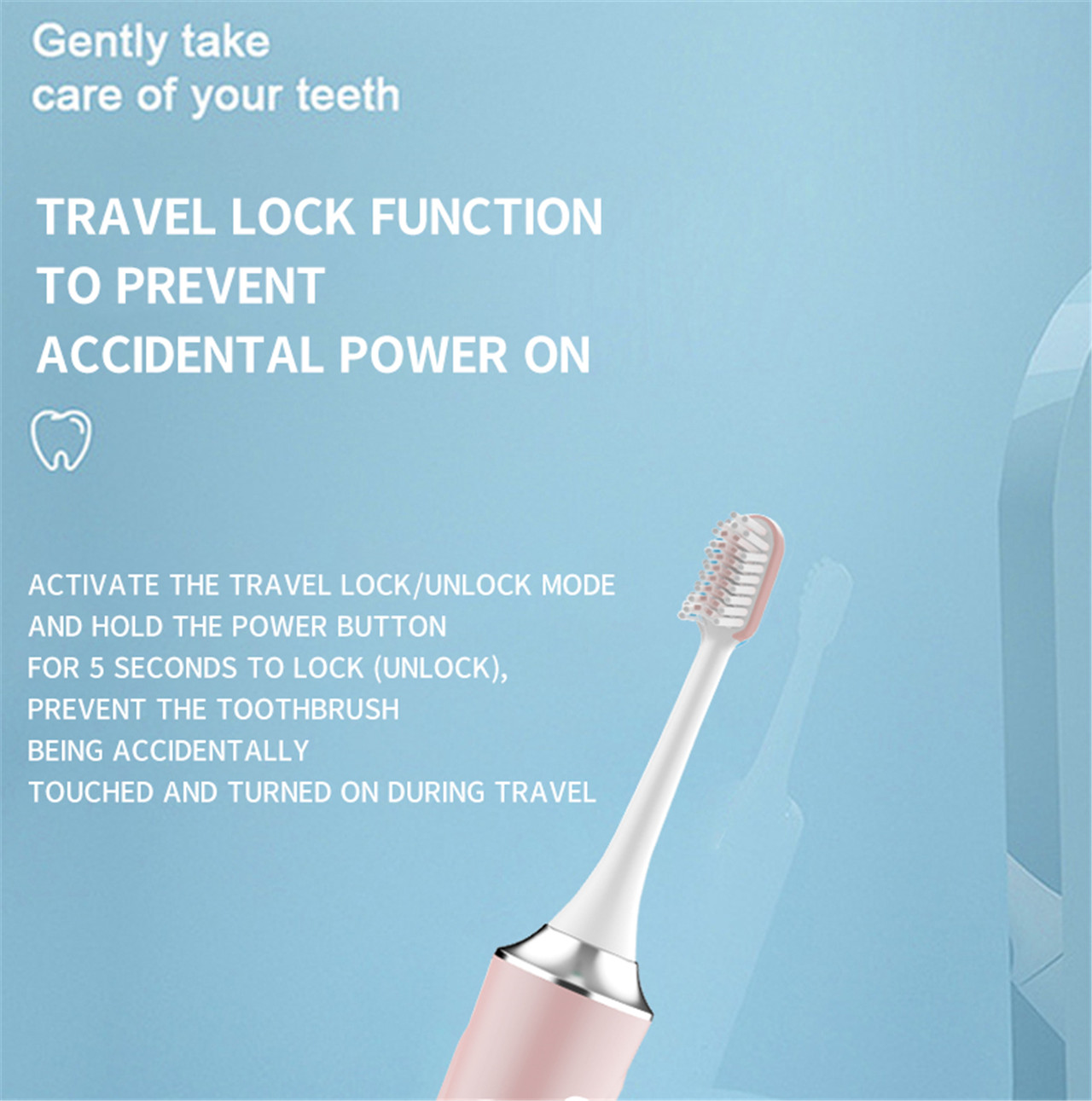 Хамгийн их борлуулалттай Travel Smart Sonic Whitening насанд хүрэгчдэд зориулсан цахилгаан шүдний сойз (30)