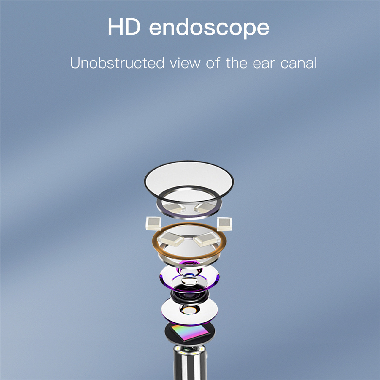 3.9mm Digital Otoscope Camera 4.5 Inches IPS HD Display Screen Ear Endoscope Kits (4)