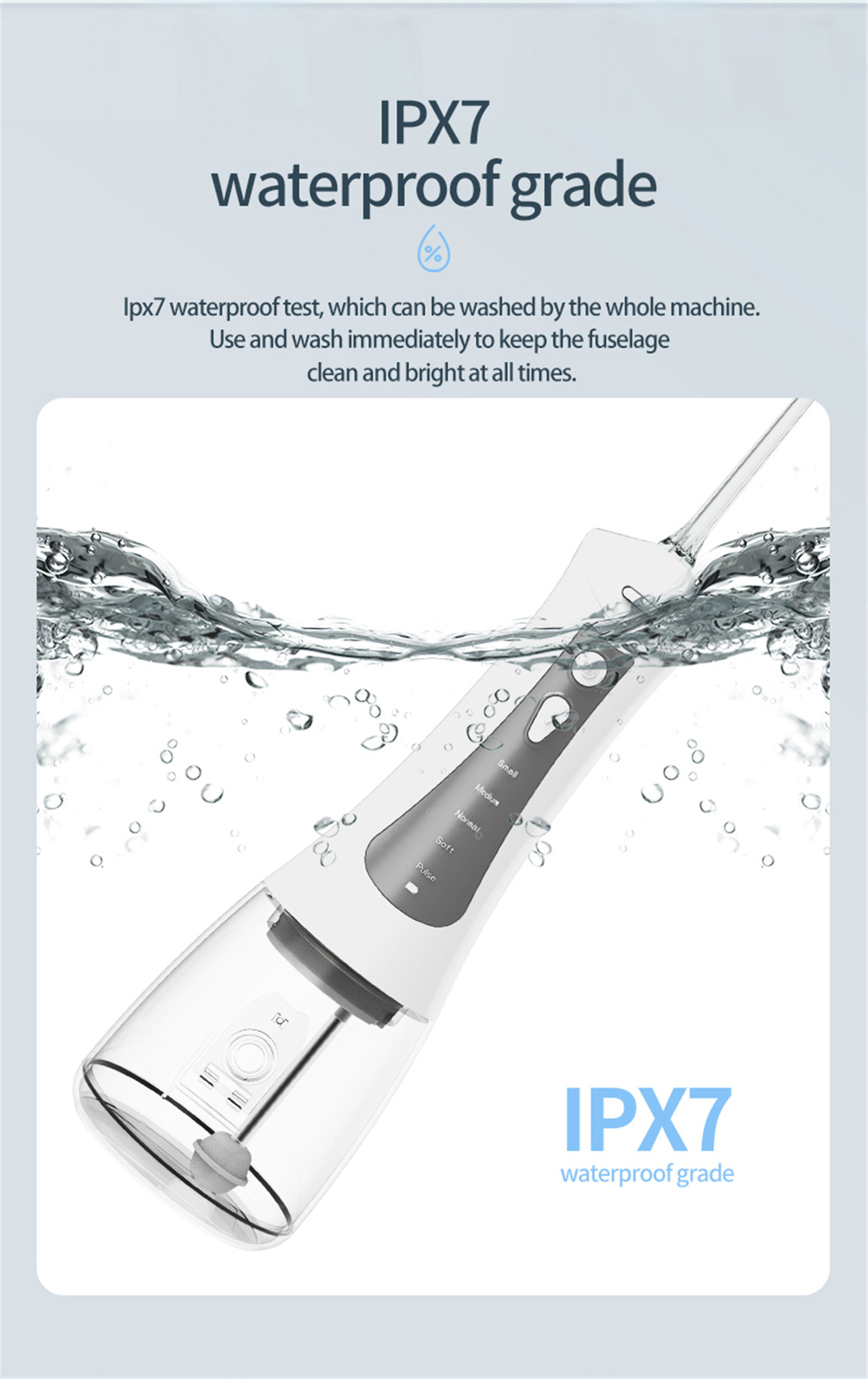 ម៉ាស៊ីនសម្អាតធ្មេញឥតខ្សែ Cordless Oral Irrigator teeth cleaning water pick for oral care (13)