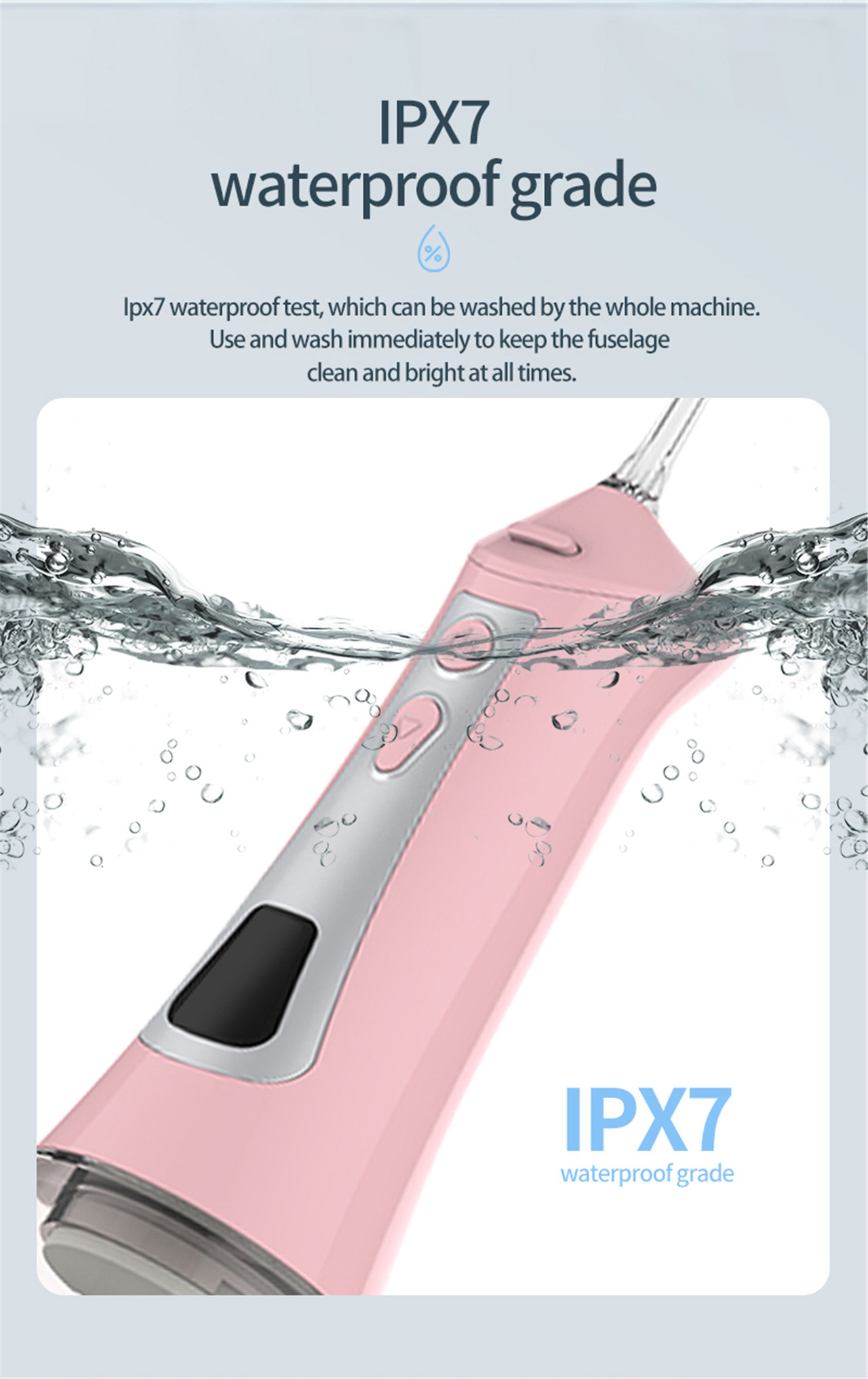 IPX7 Multi-Mode Water flosser ចល័តជ្រើសរើសអនាម័យមាត់ (12)