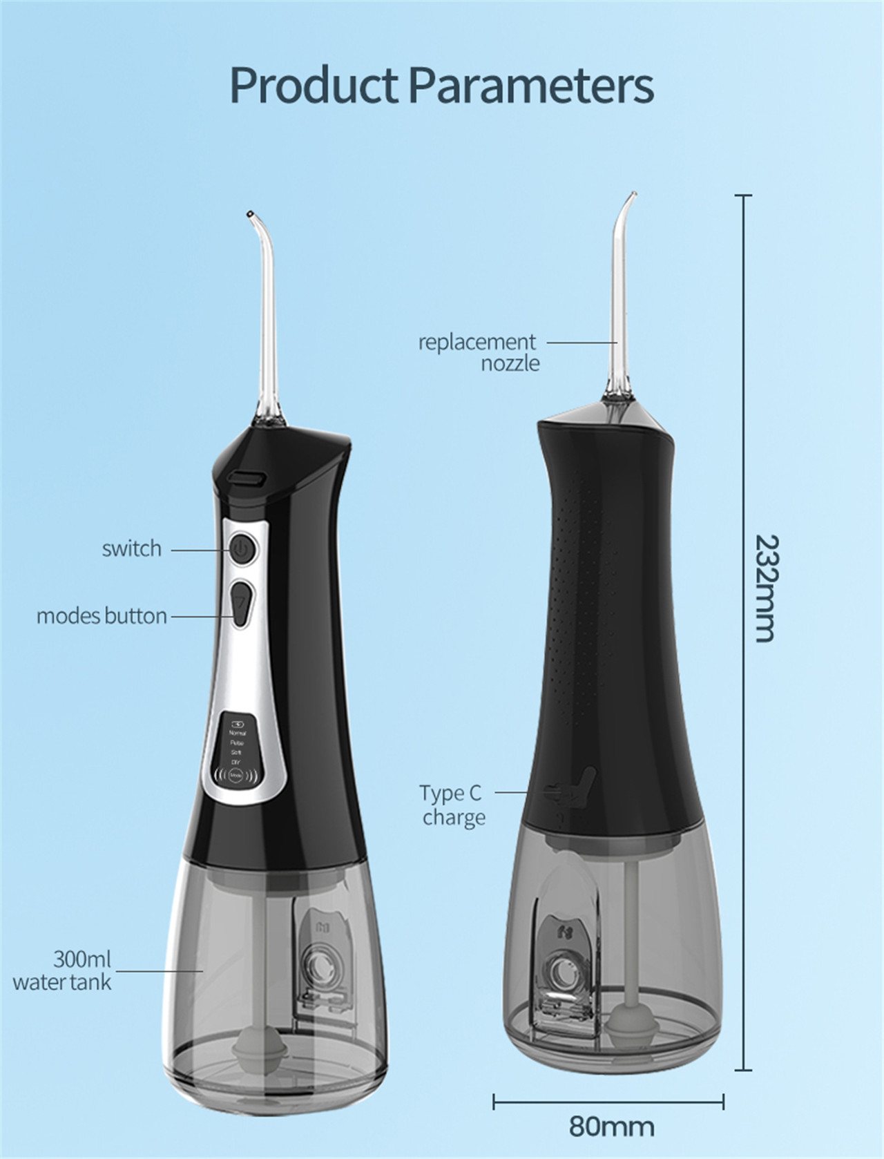 Dental temiz oral spa için LCD ekranlı omedic su pensesi (15)