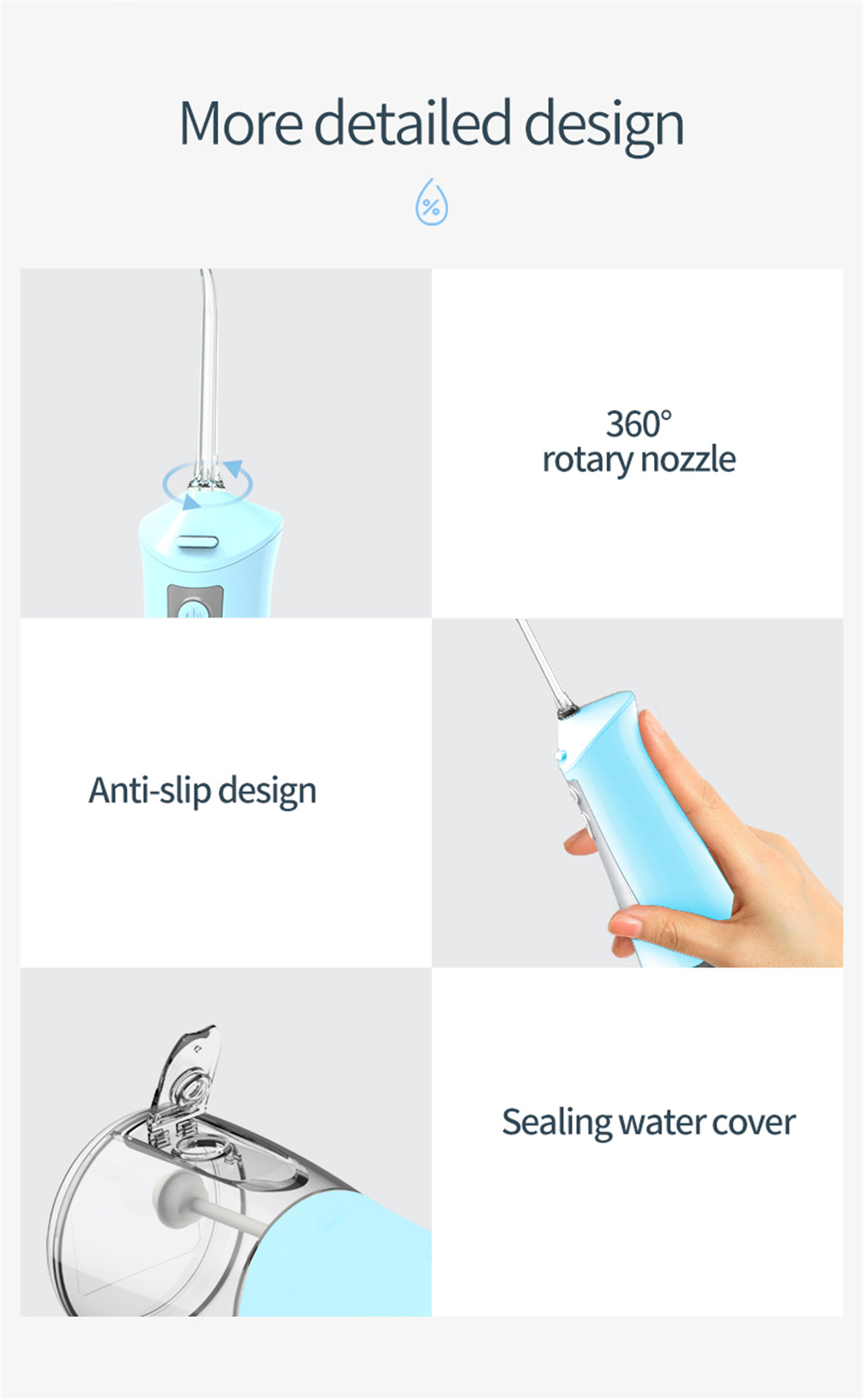 Produk anyar dental flosser mini portabel irrigator lisan (4)