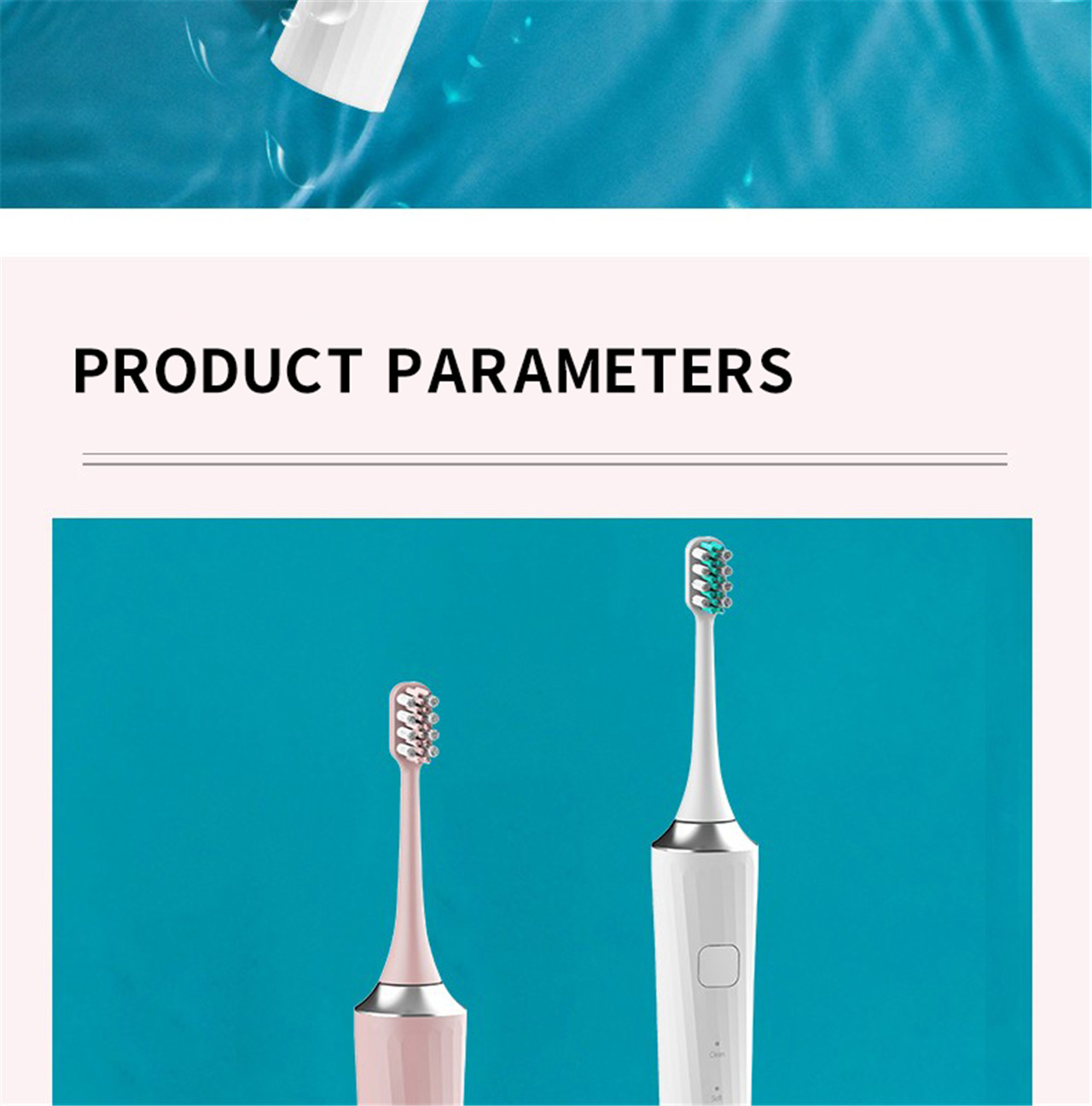 Амны хөндийн арчилгааны үйлдвэр USB цэнэглэдэг чичиргээт автомат Sonic цахилгаан шүдний сойз (15)