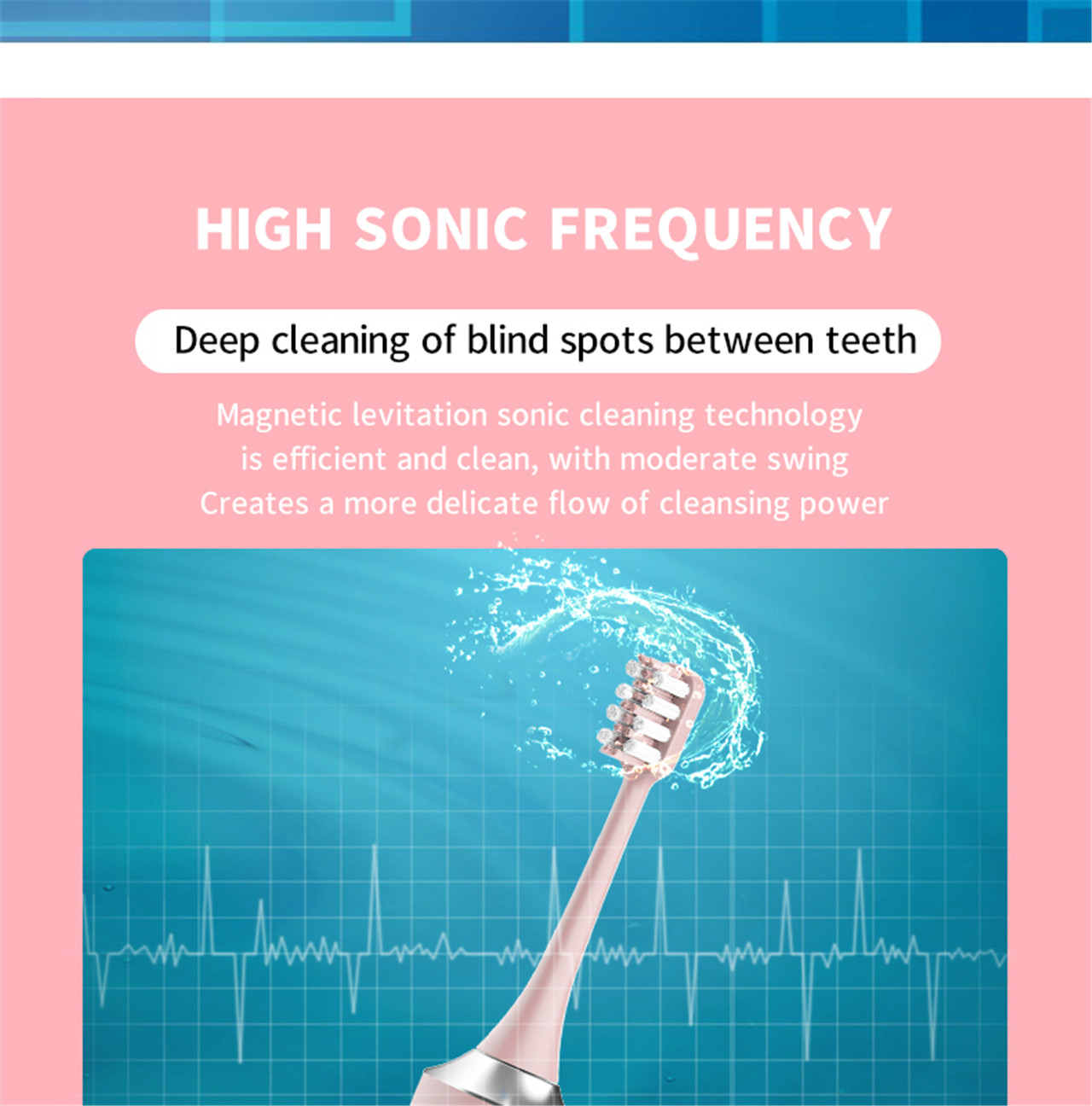 Амны хөндийн арчилгааны үйлдвэр USB цэнэглэдэг чичиргээт автомат Sonic цахилгаан шүдний сойз (8)