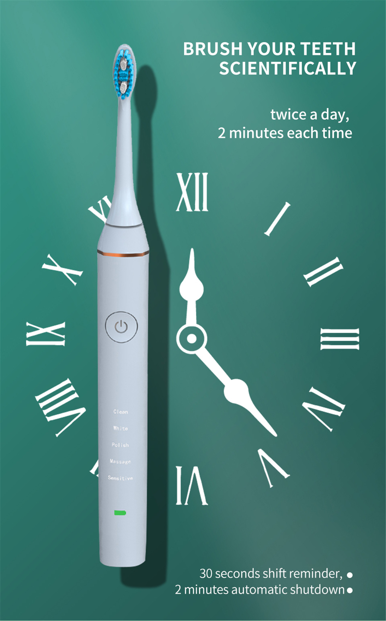 Powerful Ultrasonic Electric Toothbrush Whitening Toothbrush Adult Electronic Teethbrush (9)