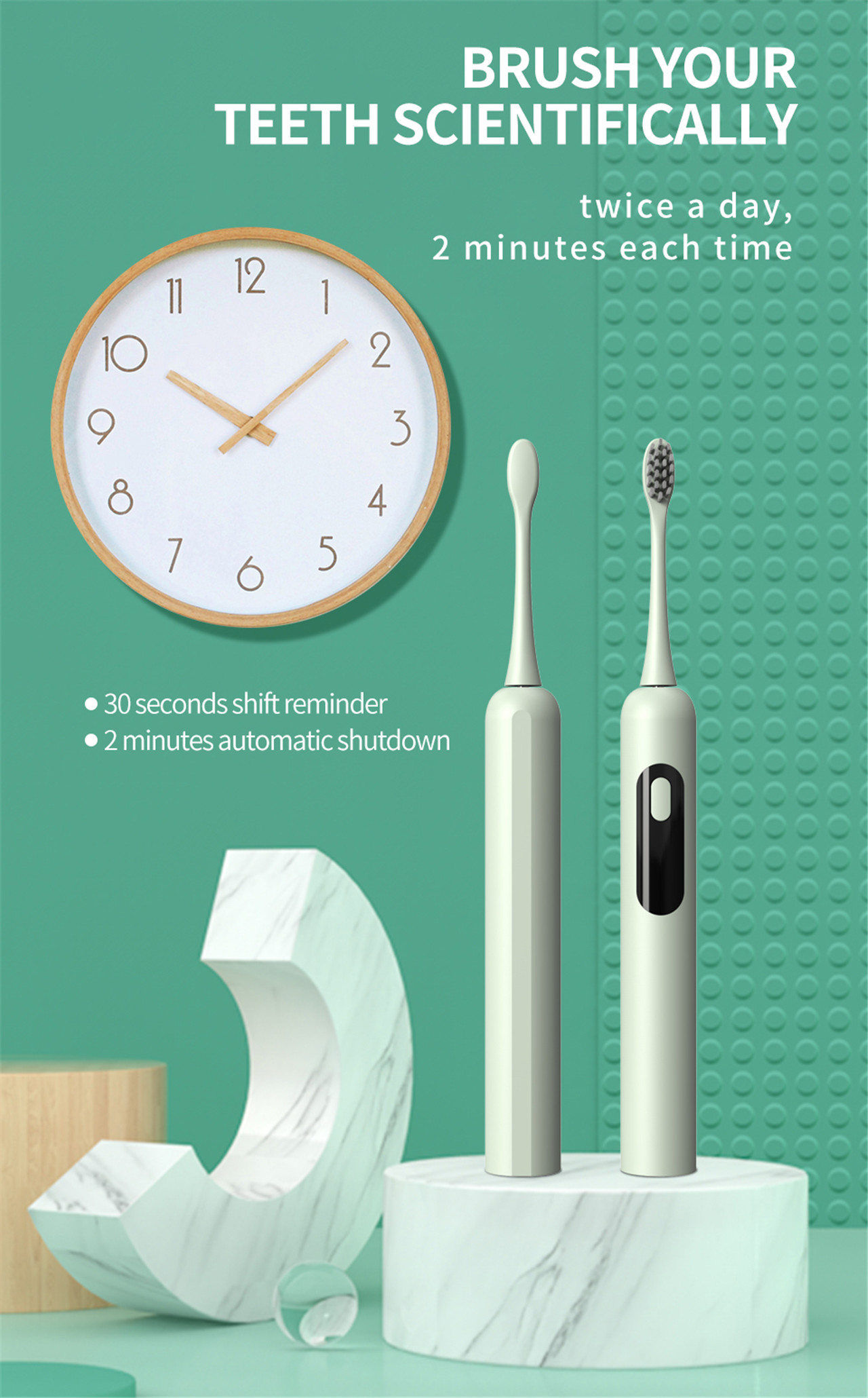 Professional ishlab chiqaruvchi Dental Sonic Brush Tishlarni oqartiruvchi elektr tish cho'tkasi (10)