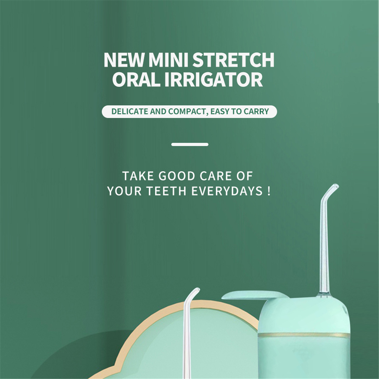 Water Flosser [Mini Cordless Portable] Oral Irrigator Water Teeth Cleaner Pick (1)