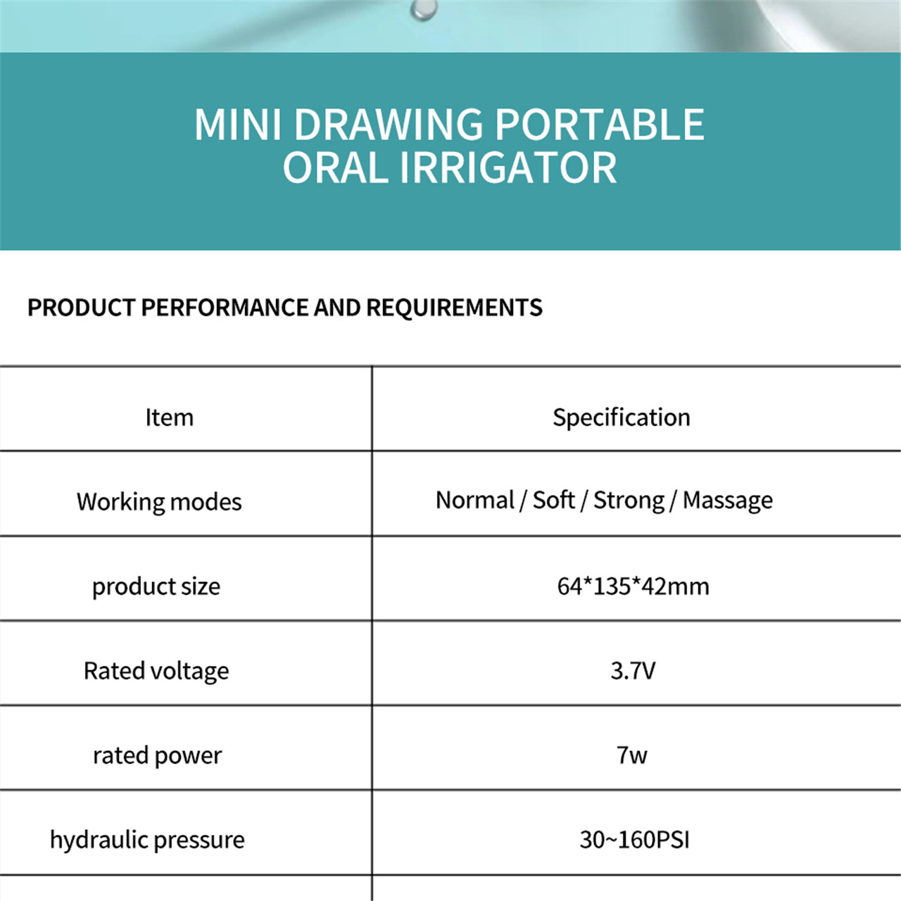Water Flosser [Mini Cordless Portable] Oral Irrigator Water Teeth Cleaner Pick (17)