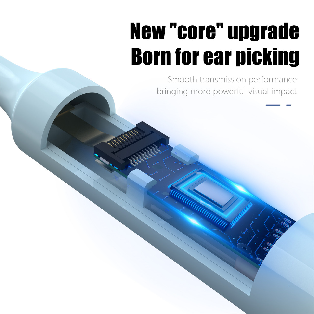 ឧបករណ៍សម្អាតត្រចៀកឥតខ្សែ Smart Visual Ear Cleaning Rod Ear Wax Removal Tool Camera (3)