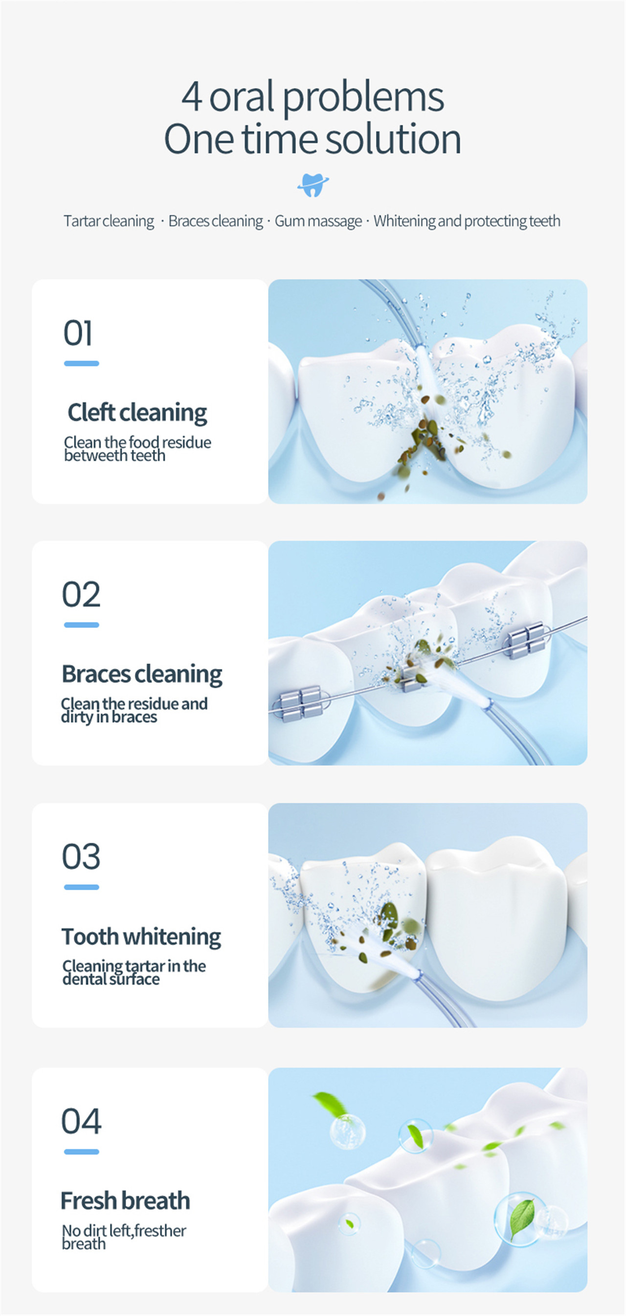 irrigatore dentale ad alta pressione igiene orale miglior idropulsore elettrico (10)